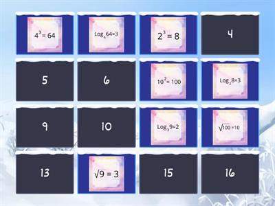 Memorice: Logaritmos, raíces, potencias