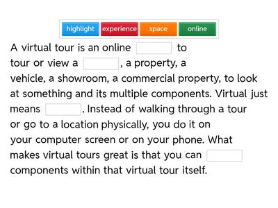 What is a virtual tour?