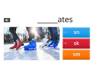 Phonics Blends: sk-, sm-, sp-, st-,