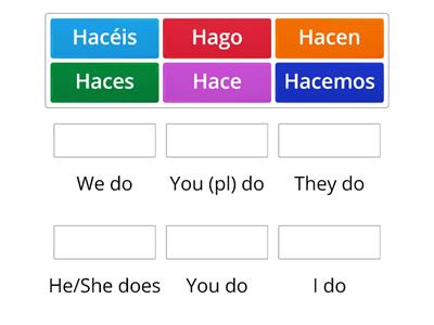 Verbo "HACER" en presente