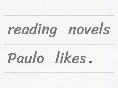 Present Simple - unjumble sentences