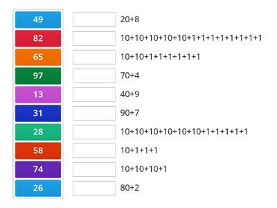 COMPONIENDO NÚMEROS HASTA EL 100