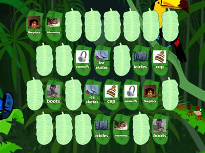  Winter Words Matching Game