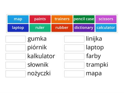 English Class A1+ School items