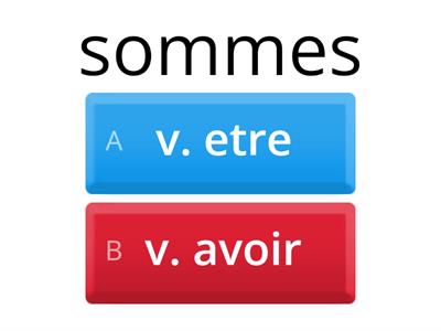 verbe etre &avoir 