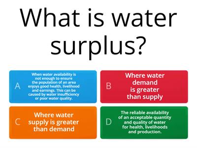 Water resources