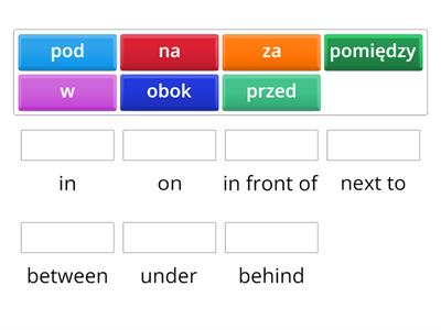 5.1 Prepositions of place