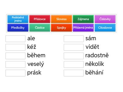 SLOVNÍ DRUHY - spojovačka