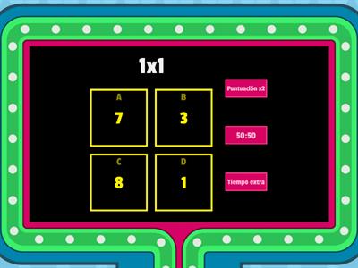 Multiplicación 1 al 3