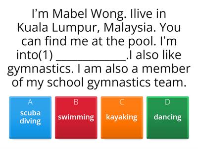 YEAR 5 & 6 : ENGLISH QUIZ