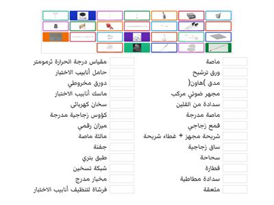 ادوات مختبر الكيمياء اول ثانوي