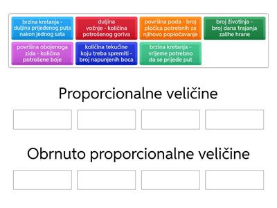 Proporcionalne i obrnuto proporcionalne veličine  -  7.r