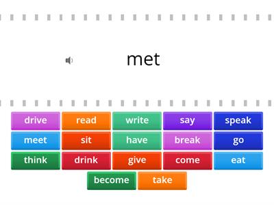 SO Starter, unit 8.1. Irregular verbs.