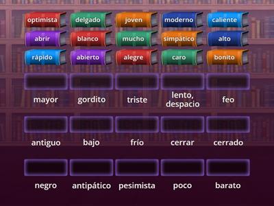 Encuentra el contrario (antónimos)