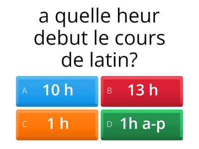 test cours latin