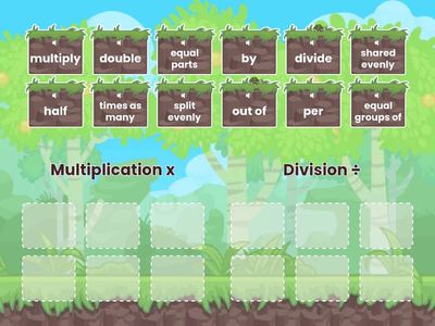 Multiplication v.s Division Key Word Sort