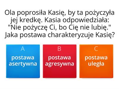 Różnice pomiedzy postawą asertywną, agresywną i uległą