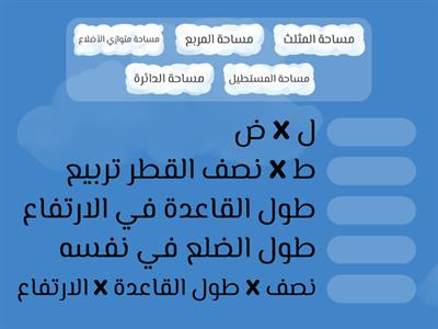 مساحات الاشكال