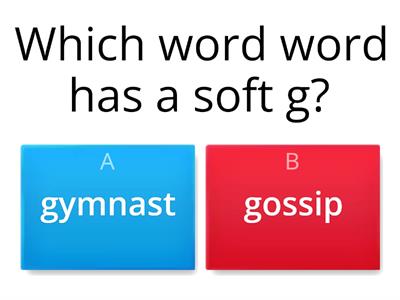 Hard and Soft G Quiz