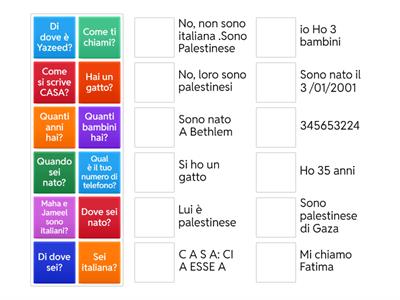 Associa domande e risposte