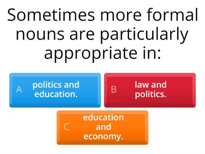 Being Formal and Informal