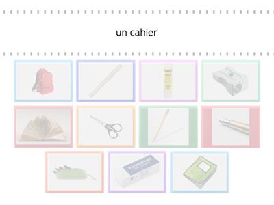 Classroom objects in French