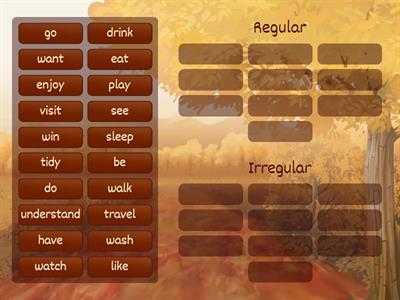 Regular or irregular verbs