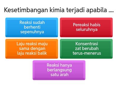 EVALUASI KESETIMBANGAN KIMIA