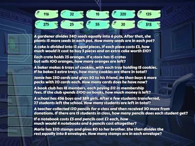 Two Step Word Problems