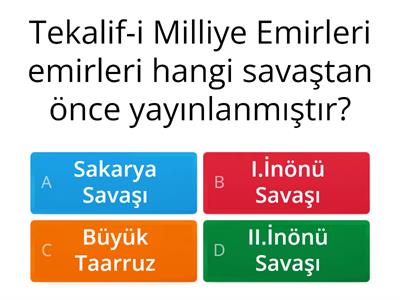 8.Sınıf İnkılap Tarihi