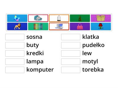 Przeczytaj wyraz i wybierz obrazek (klasa 1)