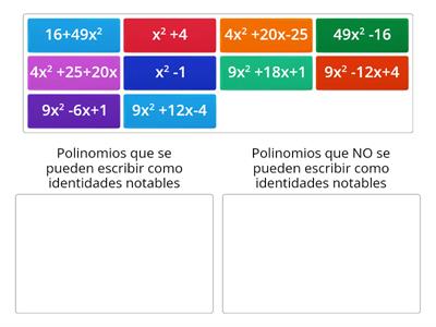 POLINOMIOS-IDENTIDADES NOTABLES