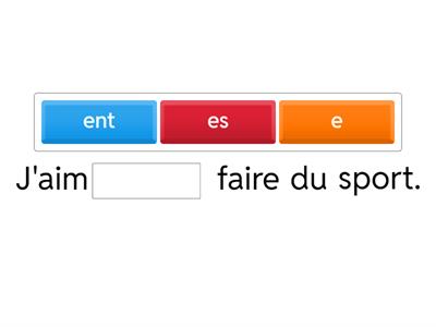 Verbes du 1er groupe