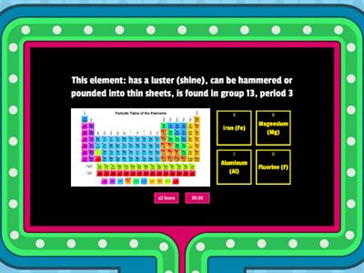 Periodic Table Review (GROUPS/PERIODS) 