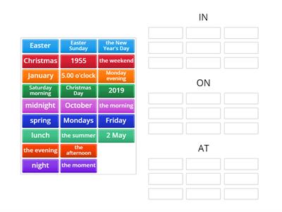  Prepositions of Time (IN-ON-AT)