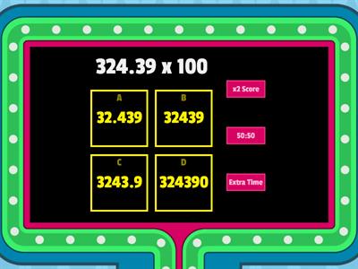 Multiplying and dividing by 10,100 and 1000