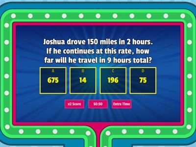 Solving Ratio and Rate Problems Learning Station