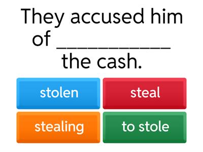 Reporting Verbs Quiz