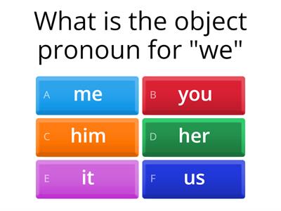 Object pronouns