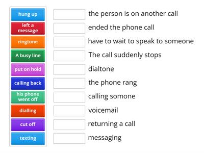 Phone Vocabulary match up I1