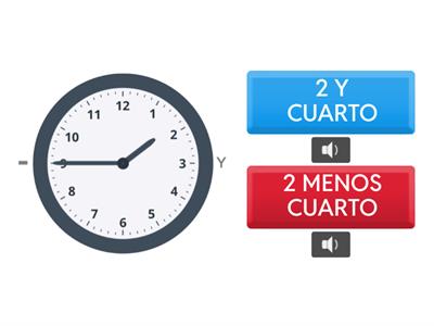 HORA MENOS CUARTO / Y CUARTO
