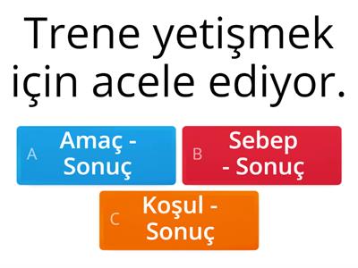 Neden Sonuç, Amaç Sonuç ve Koşul Cümleleri