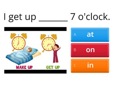 Prepositions of time in/on/at