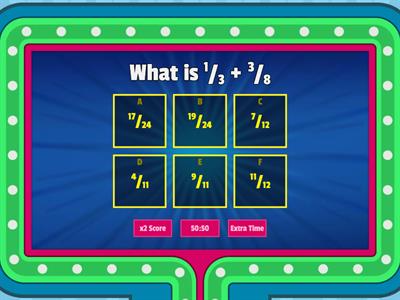 Adding and subtracting fractions