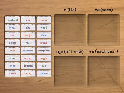 U2L5 Long e Sound Sort