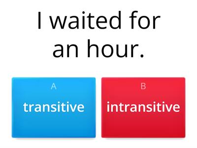  Transitive Intransitive verbs