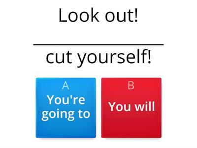 WILL/BE GOING TO/PRESENT CONTINUOUS