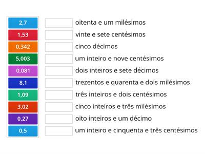 Escrever números decimais por extenso