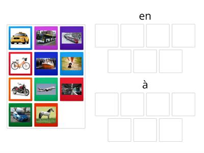 Prépositions pour indiquer un mode de transport