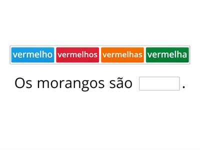 Qual é a cor dos alimentos?